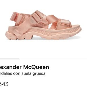 Alexander McQueen Blush Pink Chunky Sandals